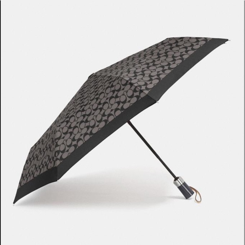 coach mini signature black and grey umbrella